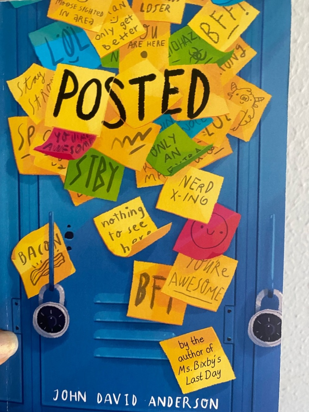 POSTED Paperback Book - Bright Blue Cover with Yellow Post-it Notes
